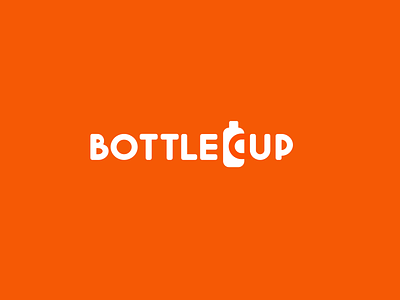 Bottlecup bottle bottle cup logo branding cup cup logo double meaning logo negative space thermo cup travel bottle travel cup water