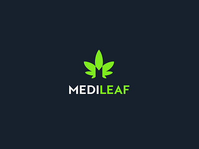 MediLeaf branding cannabis cannabis leaf cannabis leaf m letter m letter leaf m letter negative space medical medical cannabis negative space leaf