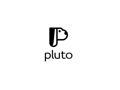 Pluto the dog - logo design analytics dog dog logo logo p letter p logo pluto pluto logo simple