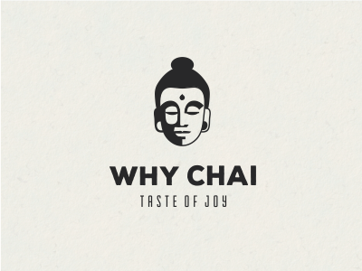 Why Chai tea logo design buddha buddha logo chai face joy logo simple tea tea logo
