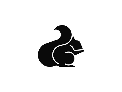 Gray Squirrel animal bar black and white branding coffee espresso logo simple logo squirrel squirrel logo