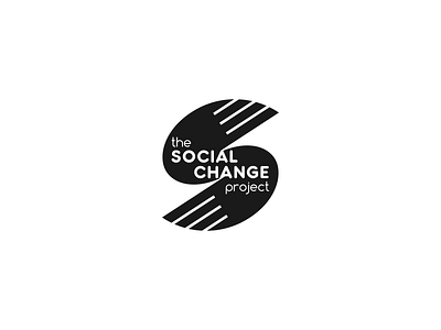 The Social Change Project Logo Design black and white change hands logo people project s letter social world