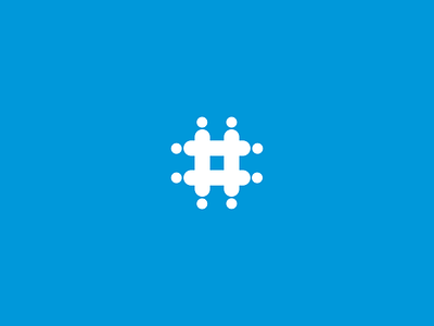 hashtag + people branding change hashtag hashtag logo logo people simple social unite world