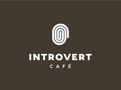 Introvert cafe - logo design concept branding cafe face face logo human human logo introvert logo mind person