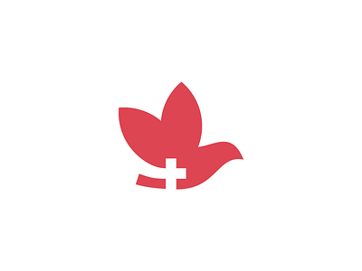 bird + cross logo design