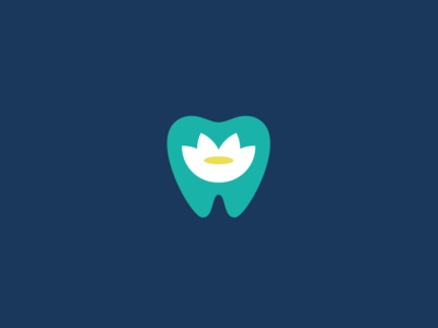 tooth + lotus concept dental dentist flower flower logo logo lotus lotus flower simple tooth