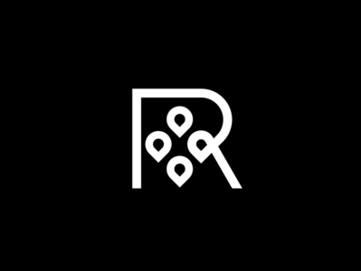 Rainmaker abstract alphabet drop lettermark mark r r letter r mark rain symbol water