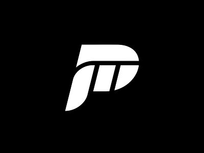 Pi clothing concept double meaning fashion letter lettermark mark negative space p p letter pi simple symbol