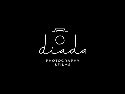 diada photography and films branding camera double meaning films logo negative space photo photographer photography signature simple wedding wordmark