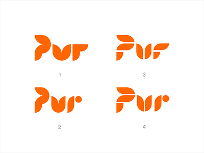 pur brand concept fruits juice leaves logo natural pur pure wip wordmark