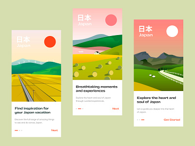 Japan Tourism | Onboarding Design