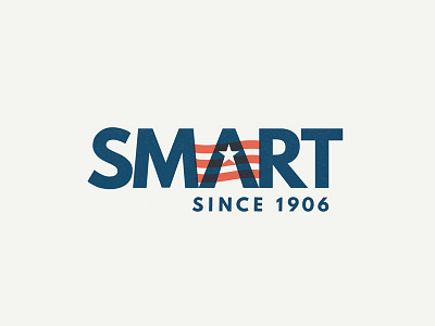 Smart american badge drive flag road smart star