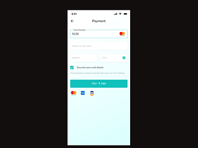 Daily UI Challenge: Day 2- Credit Card checkout Screen color dailyui design typography ui