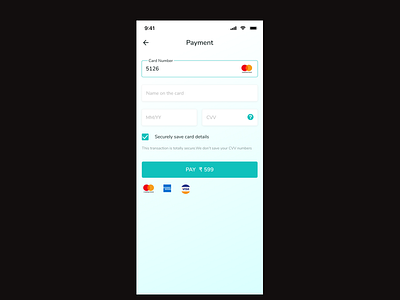 Daily UI Challenge: Day 2- Credit Card checkout Screen