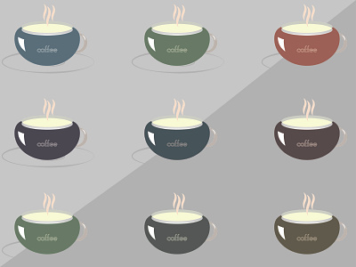 Coffee Cups | Illustration adobe illustrator design icon illustration logo minimal vector