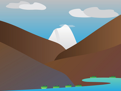 Bilchar Peak adobe illustrator design illustration landscape mountains peak scene sky vector