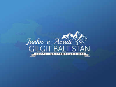 Happy Independence day Gilgit Baltistan design graphic design illustration logo minimal vector
