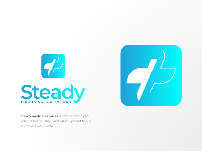 Steady Medical Services - Logo Design branding design gradient graphic design icon illustration logo medical minimal vector