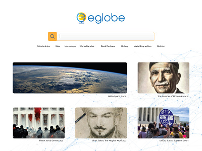 eglobe - Web Homepage adobe illustrator branding design eglobe graphic design homepage logo minimal ui ux webpage website