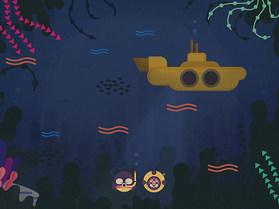 Deeeep Sea Dots adventure depths ocean sea snorkel submarine twodots wallpaper