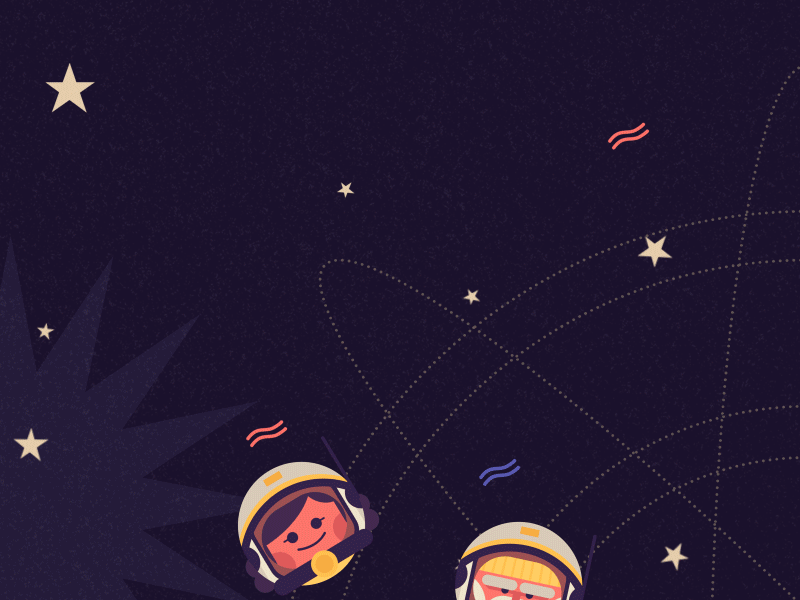 Space is the place animation float gif space twodots