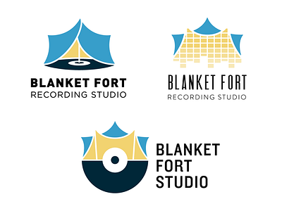 Blanket Fort blanket fort blanket branding fort identity logo record recording sound studio