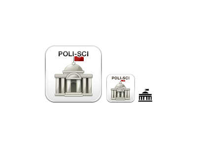 Political Science boundless building flag government grey icon poli sci political science red white