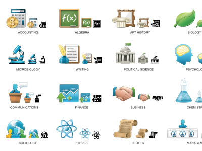 Boundless Subject Icons boundless courses free textbooks icons subjects