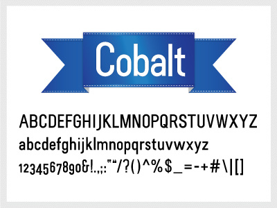 Cobalt - typeface banner blue typeface typography