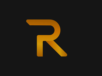 Gold letter r logo design branding design graphic design illustration logo
