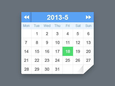 Calendar blueant calendar flat