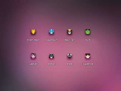 16px Super Heros Icons1