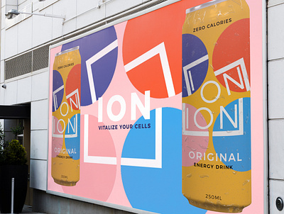 ION Energy Drink art branding design flat graphic design icon logo minimal package design typography