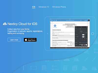 Nexticy Cloud for iOS cloud forms ios ipad nexticy