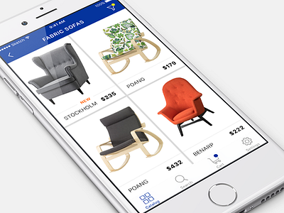 IKEA app cart checkout design ikea ios iphone material menu navigation shop ui