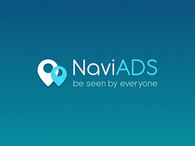 Logo for NaviADS ads driver logo map navigator pin