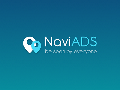 Logo for NaviADS ads driver logo map navigator pin