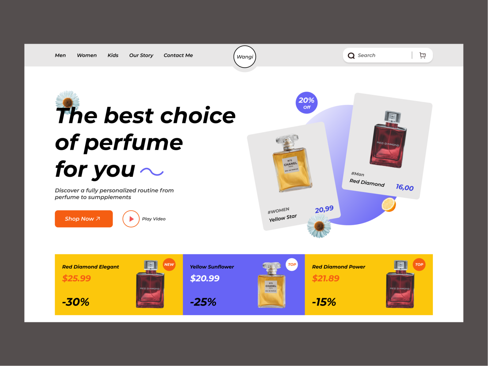 Landing Page Perfume by Damba Saputra on Dribbble