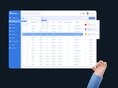 Custom dashboard for real estate management