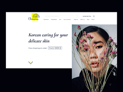 Korean cosmetics online store. E-commerce design e commerce design e commerce shop ui ux web design