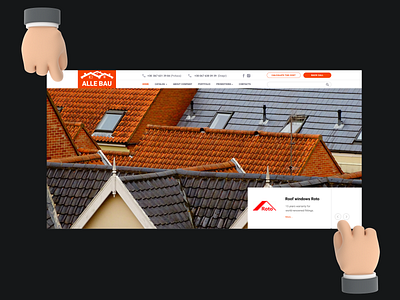 Web design for manufacture of roofing materials design figma illustration site ui ux web design