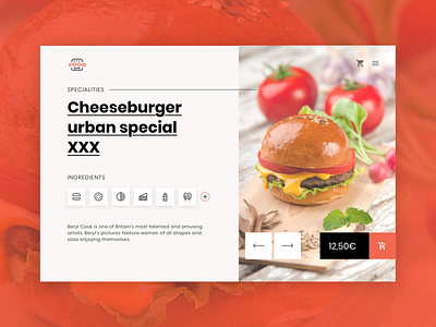 Cheeseburger - UI draft #09 design flat icon logo ui