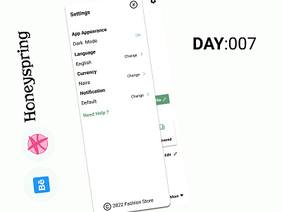 Day 7 of dailyui :Settings design productdesign ui uidesign uiux