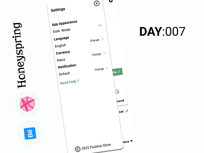 Day 7 of dailyui :Settings