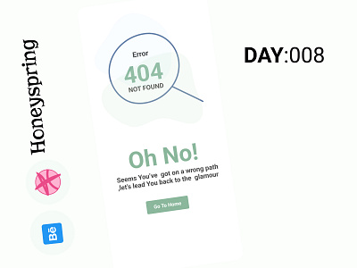Day 8 of #dailyui : 404 page 404 design illustration productdesign ui uidesign uiux