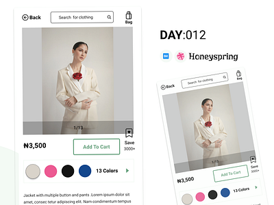 Day  12 :ecommerce page   of #dailyui
