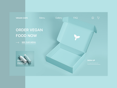 Vegan Cafe Website Design minimalism uxui uxuidesign vegan veganism webdesign website website design