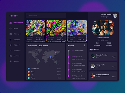 NFT Dashboard Design