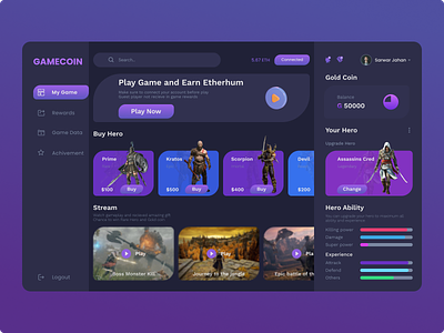 Gaming dashboard design cryptocurrency dashboard dashboard design dashboard gaming game game admin panel game dashboard concept design game dashboard design game dashboard ui design gaming gaming admin dashboard gaming dashboard gaming dashboard ideas latest dashboard design meta metaverse nft web 3.0