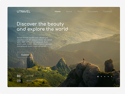 Travel Landing page : Homepage
